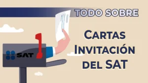 buzón con logo del SAT y una mano sosteniendo una carta invitación del SAT y como responder para reducir riesgos - Basal Capital
